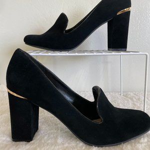 Karl Lagerfeld, Black Suede, Size 10